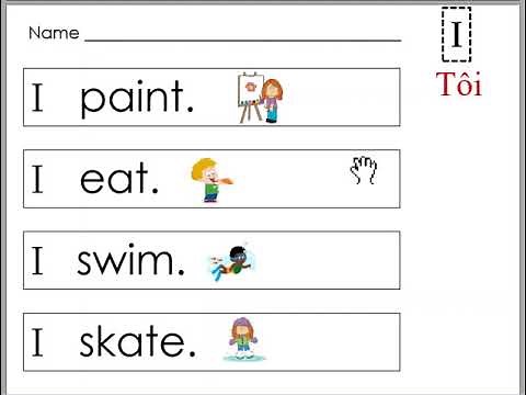 Very first sight word sentences 1 - I