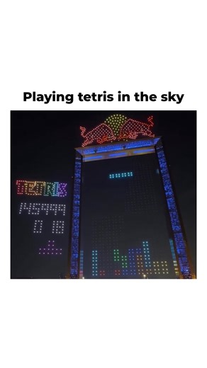 Social Media Dissect on Instagram: "Red Bull Gaming turned Dubai’s night sky into a live, playable Tetris game using 2,800 drones to create a world-first gaming spectacle. The stunt was done to celebrate competitive gaming, push the limits of live tech, and bring esports to a global, real-world stage during the Red Bull Tetris World Final. #RedBull #Tetris #Dubai #Game #Drone #Marketing #Advertising #Campaign #SocialMediaDissect"