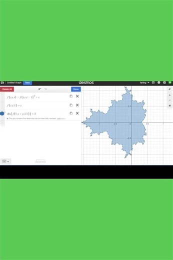 mandelbrot set in desmos simple formula #desmos #math