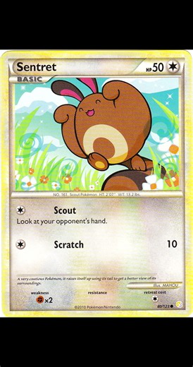 Evolution of Sentret Pokémon Cards No.161 #pokemoncards #pokemon #pokemontcg #161 #sentret