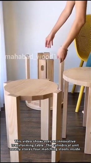 A Transforming Table and Stool Set