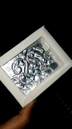 Elegant. Simple. Handmade. 🤍✨Embossed foil art in a mini frame.#MinimalArt #DIYCraft #FoilEmbossing