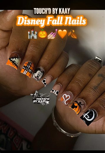 Freestyle Disney Fall Nails with Mickey Mouse Designs