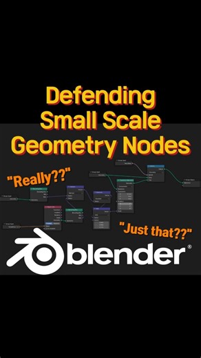 Small Scale Geometry Nodes are Just as Important as More Complex Node Trees
