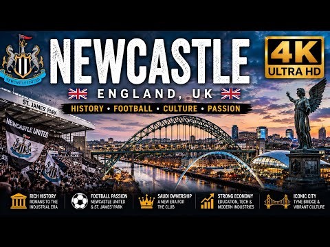 Newcastle England Aerial 🇬🇧 4K City Tour | 1080p City View Drone Shot UK Modern Northern England