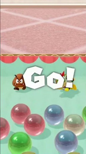 bowser Jr wins against goomba in super Mario party jamboree all the marbles