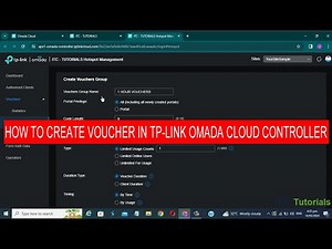 HOW TO CREATE VOUCHER IN TP-LINK OMADA CLOUD CONTROLER | CREATE VOUCHERS IN OMADA