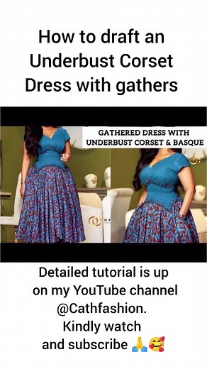 DIY Tutorial: Underbust Corset Gathered Dress with Basque