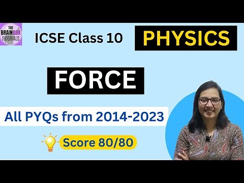ICSE Class 10 Physics PYQs । Force Previous Years Questions and Solution