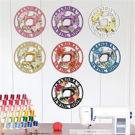 Custom Sewing Machine Sign: Personalized Quilting Sign With Name, Sewing Room Decor Craft Room Decor - Etsy