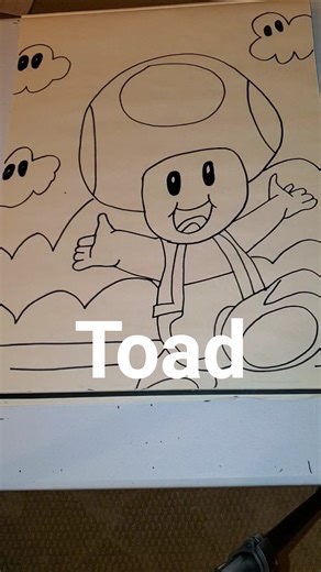 i draw Toad upside down #drawing #draw #satisfying #fyp #mario #viral #explore #art #shorts #new