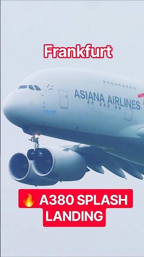 Asiana A380 EPIC Touchdown! 🌧️ Splash Landing | Frankfurt