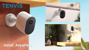 Security Camera Wireless, 2K 4MP HD Surveillance Camera for Home/Outdoor, 2.4G WiFi, 33ft Color Night Vision, IP65 Weatherproof, 2-Way Voice, Perfect for Yard & Driveway (2 Pack) White