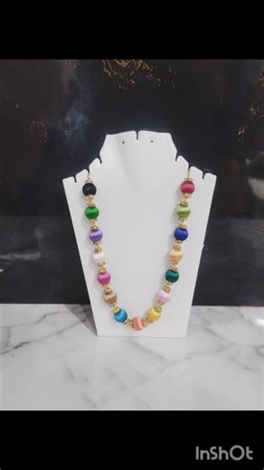 silk thread multicolour necklace #threadjewellery #multicolor #necklace #partywear #attractive #diy