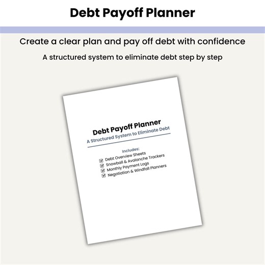 Debt Payoff Planner Printable PDF | Snowball & Avalanche Tracker | Monthly Debt Payment Log - Etsy