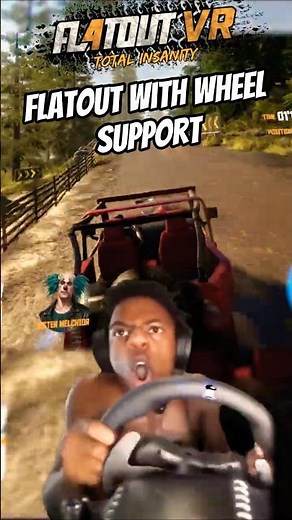 when Flatout VR busts out the wheel support #VR #flatoutvr