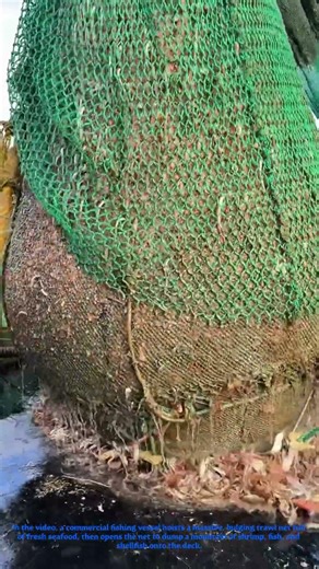 Massive Trawl Net Haul! Unloading a Full Catch of Fresh Seafood
