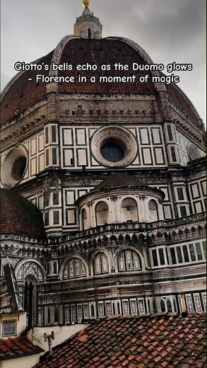 Bells Over Florence:Duomo in Focus, Giotto in Sound 🔔🇮🇹 #youtubeshorts #travel #shorts #florence