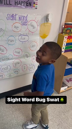 Fun Sight Word Bug Swat Activity for Pre-K Language/Literacy Class