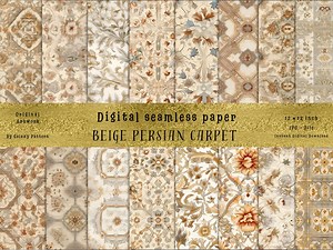 Vintage Persian Carpet Patterns: Seamless JPEG Designs (digital Download) - Etsy Canada