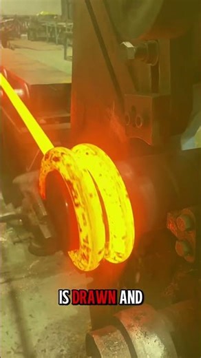 Hypnotic Hot Steel Coiling ⚙️🔥 #Shorts