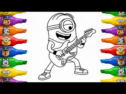 Minions Cartoon Art | Drawing and Coloring for Kids