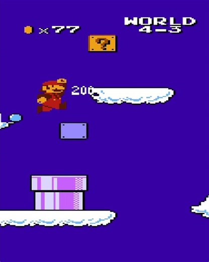 Super Mario Bros World 4-3 Speed Run | NES Gameplay #game #supermario