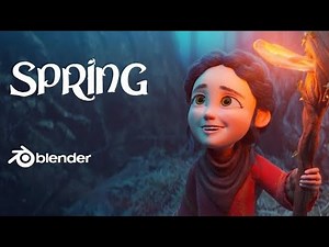 Spring in blender । Short Animation kids film