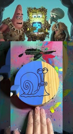 SpongeGar Sees Magic Art! 🐌🎨
