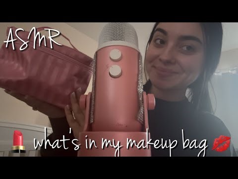 ASMR what’s in my makeup bag (tapping on makeup)