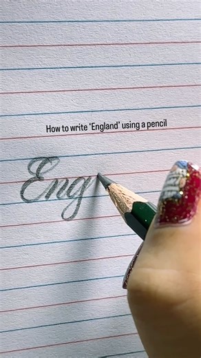 How To Write ‘England’ Using A Pencil🤔