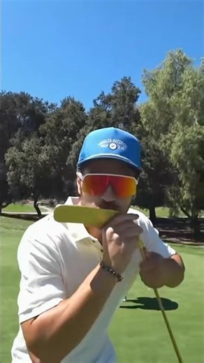 Putting with the Happy Gilmore putter