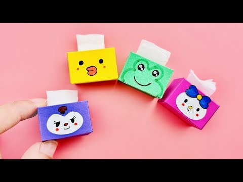 DIY Mini tissue box (miniature craft)| DIY迷你紙巾盒