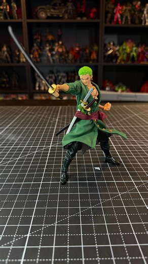 Hans 🇺🇸🇵🇭🇩🇪 on Instagram: "Time-skip Zoro ⚔️ This one was a fun kitbash. I used a Romancing Dawn Zoro from Target, a bootleg Ace, original Ace upper body, the head from the original Zoro, and soft goods from AliExpress to bring this together. Don’t mind the audio — the original clip had way too much background noise, so I had to swap it out. Appreciate everyone checking it out 🙏 #onepiece #zoro #shfiguarts #kitbash #figurecollector"
