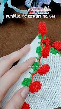 Rose lace edging 🌹 final result #crochet #crochet #knitters #starlace #tutorials #knit