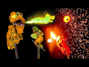 Múa Lân Phun Lửa Hay Nhất 2022 / Ông Địa Múa Lân Leo Cây / Múa Lân Trung Thu / LSR Linh Thắng