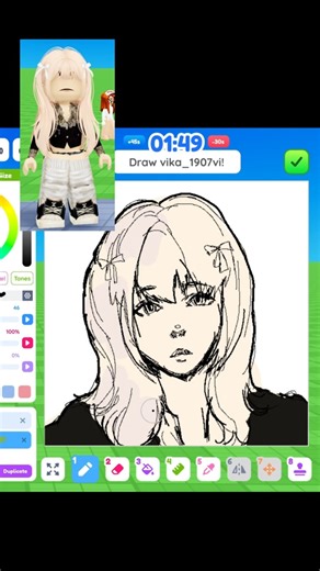 pt1 - Watch me draw a pretty avatar in Draw Me! ˚.🎀༘⋆ 𐙚 #artist #creative #roblox #speedpaint