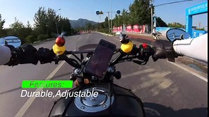 GUB Plus 6 Aluminum Bicycle 3.5-6.2" Motorcycle Phone Holder Support GPS Mount for Bike Handlebar Accessories (Black-Red)