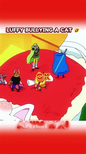 LUFFY BULLYING A CAT 🤣 | ONE PIECE EPISODE 1158 | #anime #onepiece #onepiece #luffygear5 #shorts