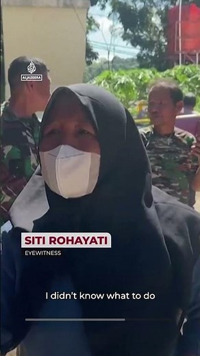 7.4-magnitude quake sends panicked Indonesians fleeing as buildings collapse | AJ #shorts