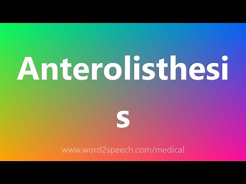 Anterolisthesis - Medical Definition
