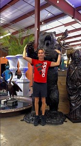 Big, bold and totally bad to the bone. 🐻 #grizzlies #bronzestatue #wildlifeart #gobigorgohome #art