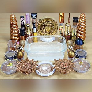 29K views · 644 reactions | BRONZE SLIME Mixing Makeup and Glitter into Clear Slime | Satisfying Slime | Facebook