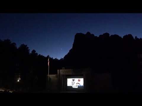 Evening Lighting Ceremony, Mount Rushmore National Memorial, South Dakota
