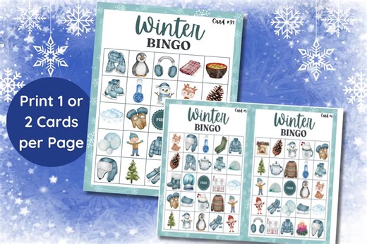 Winter Bingo, Printable Winter Bingo, Winter Bingo Cards Printable,winter Bingo Printable for Kids, Winter Kids Printable Game - Etsy