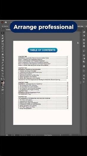 Quick Trick to Align Table of Contents in Illustrator
