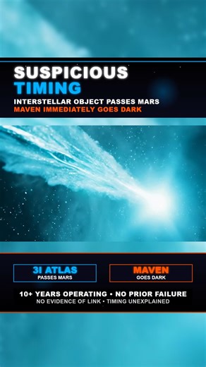 Above The Norm News on Instagram: "🛰️☄️ MAVEN GOES DARK AFTER 3I/ATLAS MARS PASS ☄️🛰️ NASA lost contact with the MAVEN spacecraft at Mars, something we reported on Friday. What is drawing attention now is the timing. MAVEN failed to reestablish communication shortly after the interstellar object 3I/Atlas passed the planet. NASA has not linked the events and there is no evidence of interference or impact, but MAVEN has operated for over a decade without public warning of failure. The spacecraft