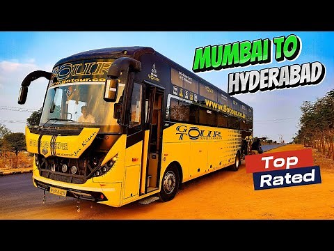 Mumbai to Hyderabad Bus Journey | GoTour BS6 AC Sleeper Bus | Bus Cabin Ride | 700 Kms journey