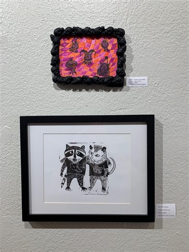 Little Buddies Linoleum Block Print - Etsy