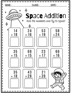 Space-themed Math Worksheets | Addition - Subtraction Practice | With & Without Regrouping | Printable Classroom and Homeschool Activities - Etsy Canada